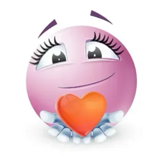 ❤ 笑脸, 爱, 心, 可爱, 粉色 telegram sticker