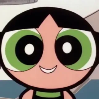 😀 Buttercup The Powerpuff Girls cartone animato, supereroe, ragazza, Le Superchicche, Lolly telegram sticker