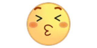 😚 emoji, kiss, face, yellow, expression, cute telegram sticker