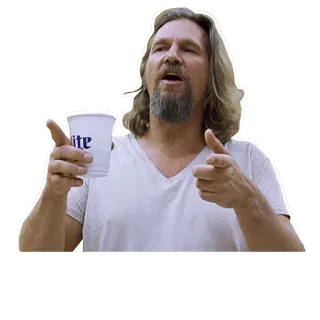 👉 The Dude The Big Lebowski The Big Lebowski, The Dude, movie, Jeff Bridges, comedy telegram sticker
