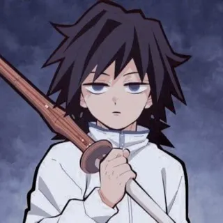 🌊 Giyu Tomioka Demon Slayer Anime, Spada, Personaggio, Giyu Tomioka, Demon Slayer telegram sticker