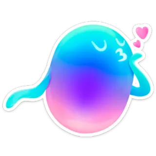 🥰 hantu, ciuman, hati, lucu, kartun whatsapp sticker