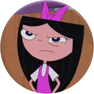 😡 Isabella Garcia-Shapiro Phineas and Ferb cartone animato, ragazza, Isabella, arrabbiata, personaggio whatsapp sticker