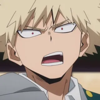 🍺 Bakugo My Hero Academia Anime, Manga, My Hero Academia, Bakugo, Karakter, Marah telegram sticker