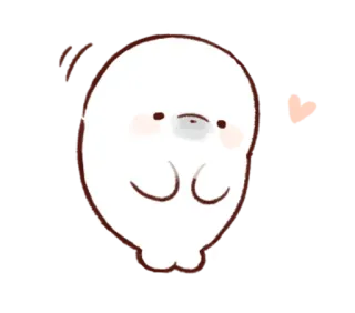 ☺️ fofo, animal, personagem, branco, adorável telegram sticker