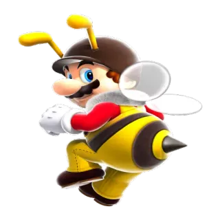 🐝 Mario Mario, Mario Abelha, Super Mario, Nintendo, Video game, Personagem, Mascote, Abelha telegram sticker