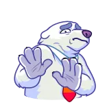 😣 dier, cartoon, personage, afkeuring, afwijzen, stop telegram sticker