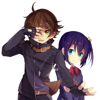 👋 anime, dibujos animados, pareja, chico, chica telegram sticker