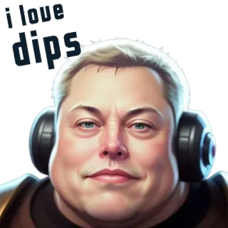 😋 Elon Musk I love dips elon musk, meme, dips, drôle telegram sticker