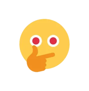 😳 emoji, pensando, pensativo, reflexionando, pregunta, expresión telegram sticker