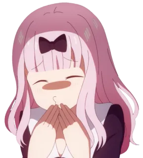 😆 Chika Fujiwara Kaguya-sama: Love Is War anime, chika fujiwara, kaguya-sama, cute, manga, cartoon, love is war telegram sticker