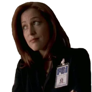 🙂 Dana Scully The X-Files Dana Scully, X-Files, FBI, agente, televisione, personaggio telegram sticker