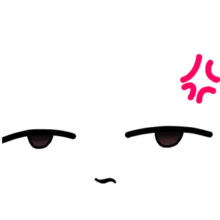 😒 raiva, bravo, frustração, aborrecimento, símbolo, desenho animado whatsapp sticker
