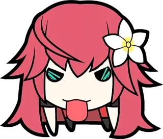 😛 naklejka, kreskówka, anime, postać, język telegram sticker