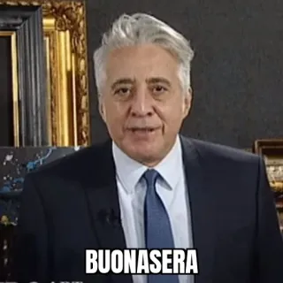 🖐 BUONASERA приветствие, мужчина, костюм, итальянец, buonasera, добрый вечер telegram sticker