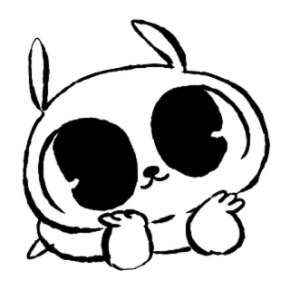 💞 conejo, lindo, animal, dibujos animados, kawaii, pegatina whatsapp sticker