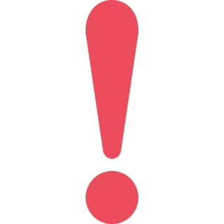 😵 point d'exclamation, avertissement, alerte, attention, panneau, symbole whatsapp sticker