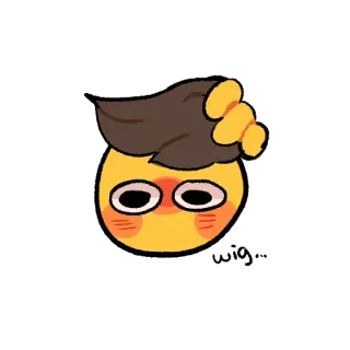 💇 emoji, corado, desenho animado, ilustração telegram sticker