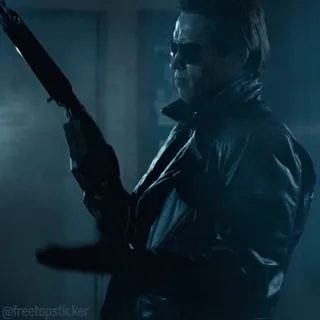 🔫 Terminator 터미네이터, 영화, 폭력, 총, 액션, 사이보그 telegram sticker