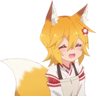 Sewayaki Kitsune no Senko-san whatsapp stickers