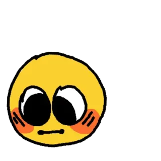 😐 Emoji, Fofo, Ruborizar, Kawaii telegram sticker