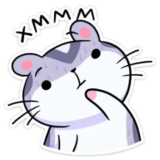 🤔 xmmm 猫, ステッカー, 中指, 失礼, 漫画, 動物 telegram sticker
