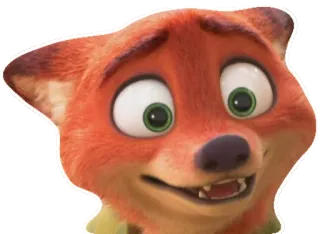 😱 Nick Wilde Zootopia zorro, animal, dibujos animados, disney, zootrópolis, nick wilde telegram sticker