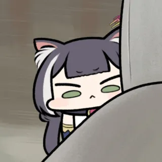 😾 Anime, Ragazza gatto, Carino, Cartone animato, Meme, Personaggio anime, Espressione, Sbirciare telegram sticker