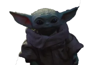 😕 Grogu The Mandalorian Baby Yoda, Grogu, Star Wars, The Mandalorian, süß, grün telegram sticker