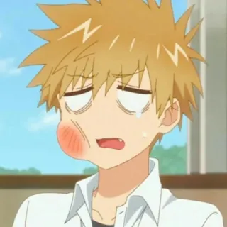 🔰 Anime, Dibujos animados, Chico, Agotado, Cansado telegram sticker