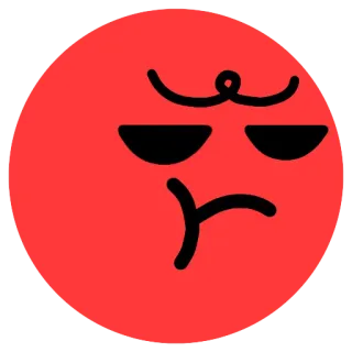 😤 wütend, Emoji, rot, Gesicht, Stimmung whatsapp sticker