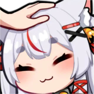 ✋ Anime, Katzenmädchen, Kopf tätscheln, Süß, Kawaii telegram sticker