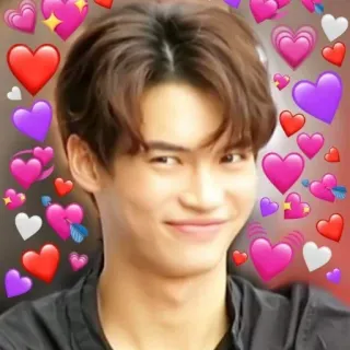 😍 coeur, amour, émotion, personne, homme, souriant telegram sticker