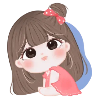 🍓 女孩, 卡通, 可爱, 卡哇伊, 动画, 贴纸 telegram sticker