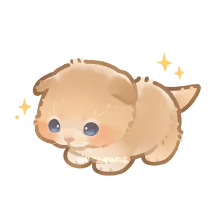 ✨ anak anjing, anjing, lucu, binatang, kartun, hewan peliharaan, berkilau, lembut whatsapp sticker