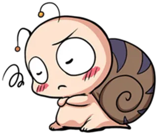 😐 Siput, Kartun, Lucu, Kawaii, Marah, Ekspresi, Nakal whatsapp sticker