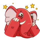 🤩 voi, hoạt hình, ngôi sao, động vật telegram sticker