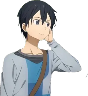 😊 Kirito Sword Art Online Anime, Personnage, Kirito, Sword Art Online whatsapp sticker