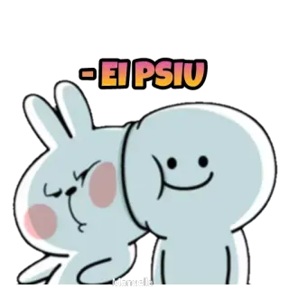 🌚 EI PSIU dibujos animados, conejo, personaje, lindo, pegatina, ei psiu telegram sticker