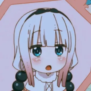 🎀 Kanna Kamui Miss Kobayashi's Dragon Maid 动漫, 康娜, 卡哇伊, 龙, 可爱, Q版 telegram sticker