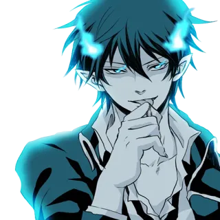 😏 Rin Okumura Blue Exorcist Anime, Personagem, Mangá, Demônio, Rin Okumura, Blue Exorcist telegram sticker
