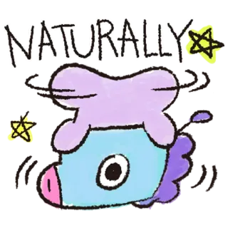 😀 NATURALLY naturally, stars, cute, pastel, whimsical, cartoon telegram sticker