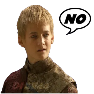 👎 Joffrey Baratheon Game of Thrones NO game of thrones, joffrey baratheon, no, denial, tv show, portrait telegram sticker