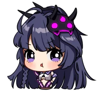🥺 chibi, anime, girl, cartoon, character, cute telegram sticker