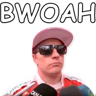 😕 Kimi Raikkonen BWOAH kimi, raikkonen, fórmula 1, f1, carreras whatsapp sticker