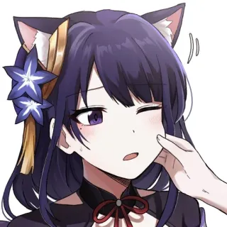 😗 Anime, Kocie uszy, Dziewczyna, Słodkie, Mrugnięcie telegram sticker