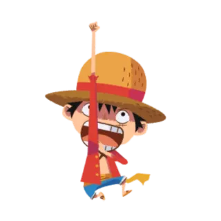 😃 Monkey D. Luffy One Piece Anime, One Piece, Ruffy, Cartoon, Pirat, Strohhut telegram sticker