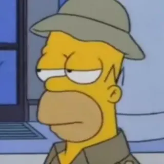😏 Homer Simpson The Simpsons Homer Simpson, I Simpson, cartone animato, personaggio, divertente telegram sticker