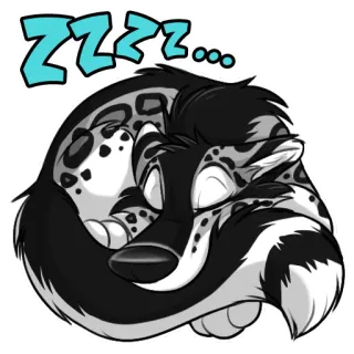 😴 Zzzz... dormindo, animal, peludo, fofo, zzzz, desenho animado telegram sticker