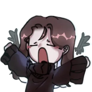 🥱 Cartoon, Mädchen, Traurig, Weinend, Emotional telegram sticker